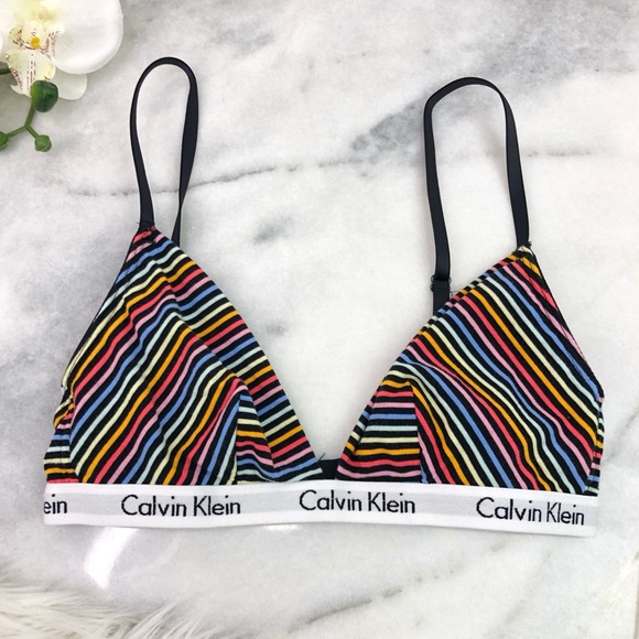 rainbow calvin klein bra